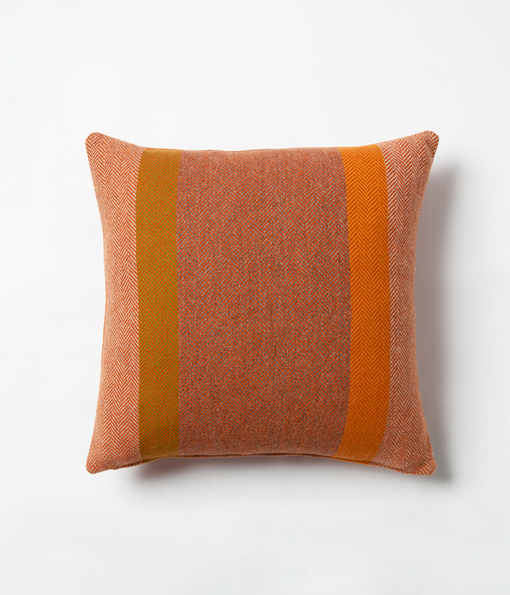 Multicolor Herringbone Cushion