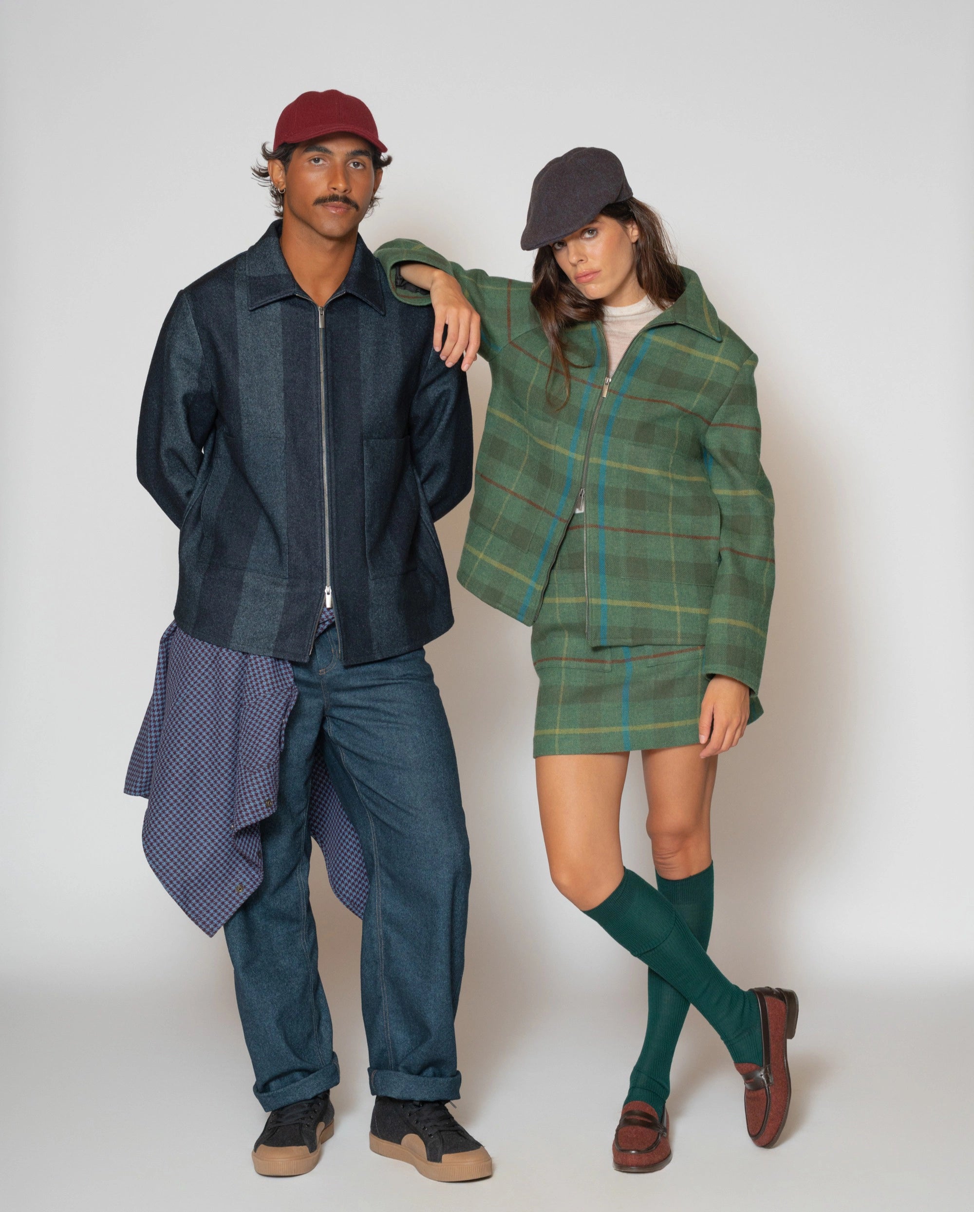 Chaqueta con cremallera Denim