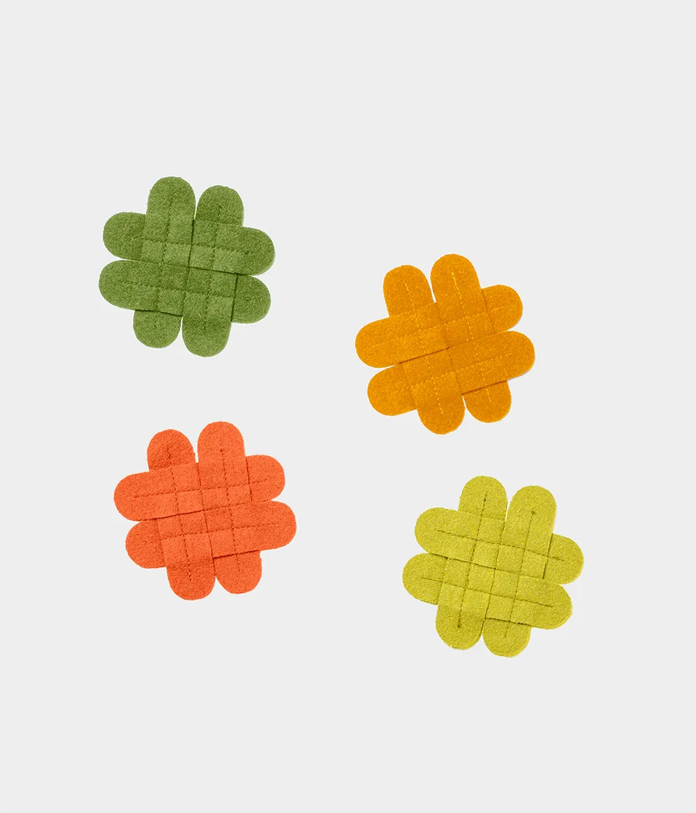 Bases de Copos Rattan Pack 4