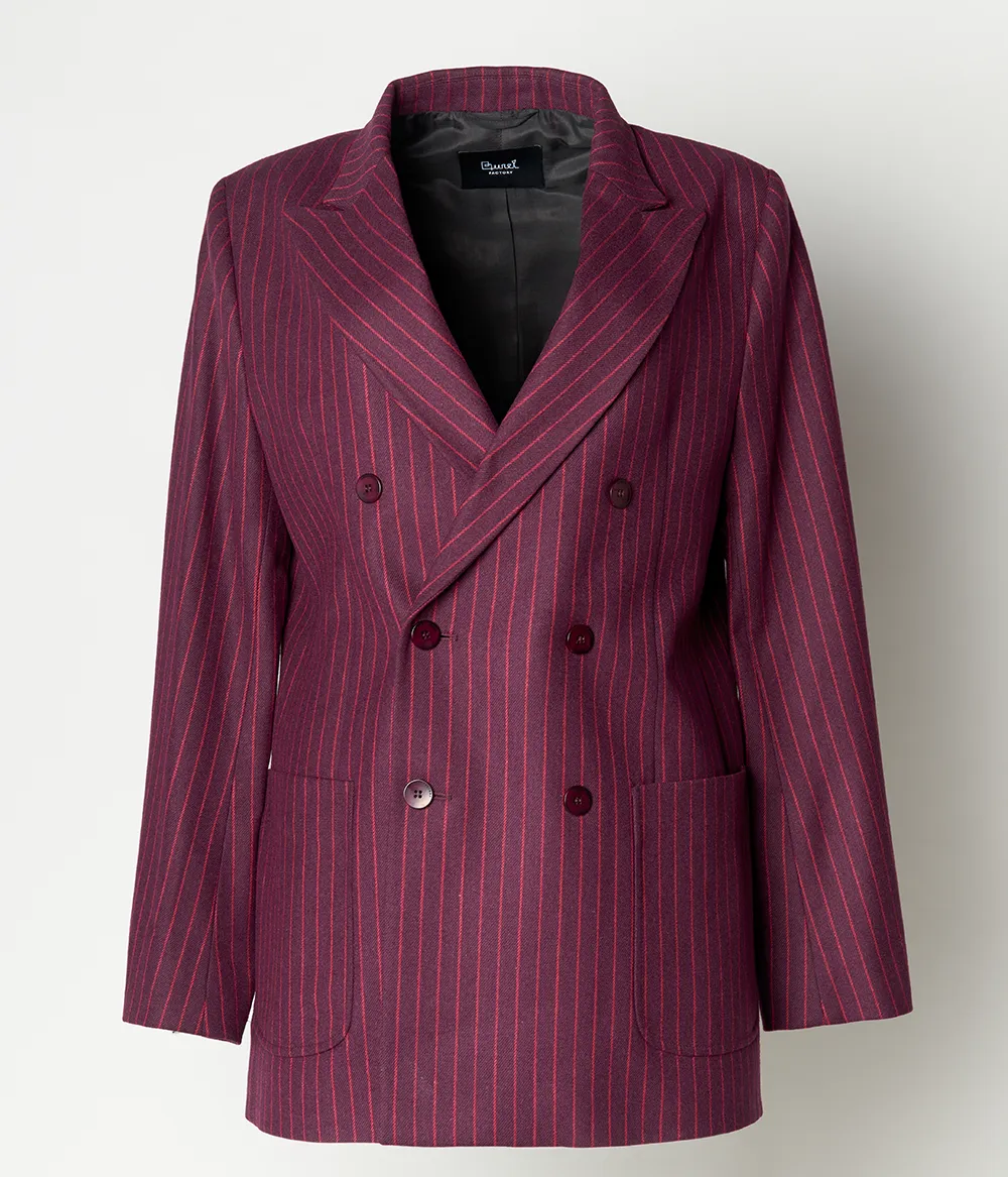 Blazer mit Nadelstreifen