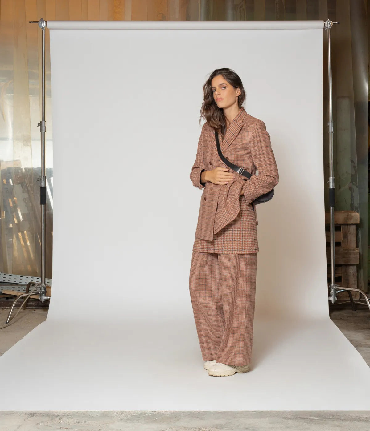 Calças Largas Pied-de-Poule