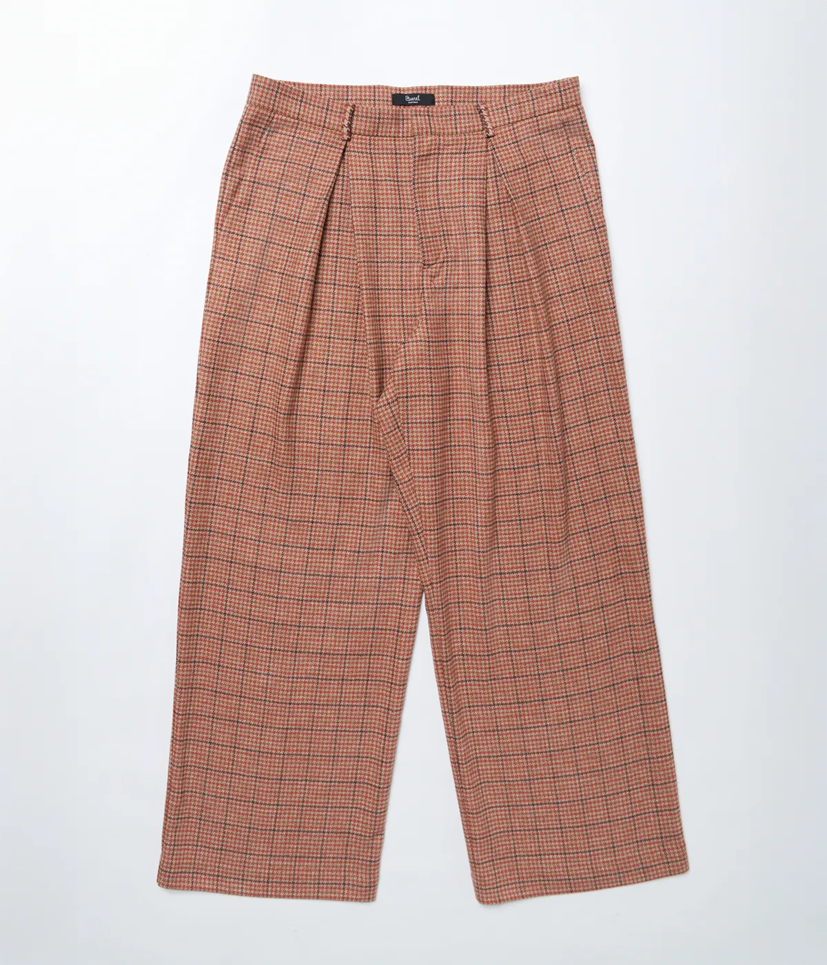 Wide Pied-de-Poule Trousers