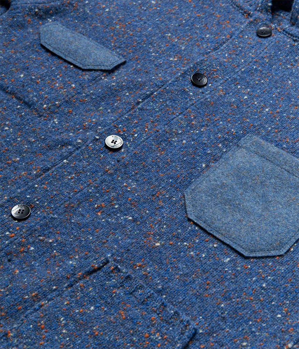 Denim-Strickjacke