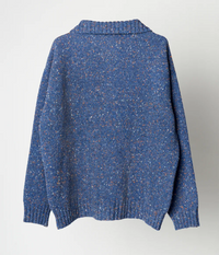 Denim-Strickjacke