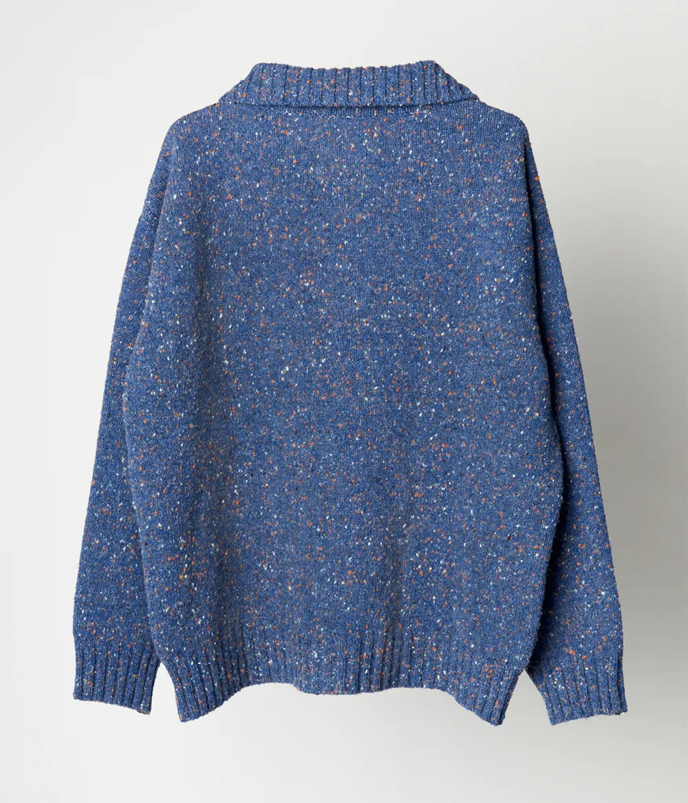 Denim-Strickjacke
