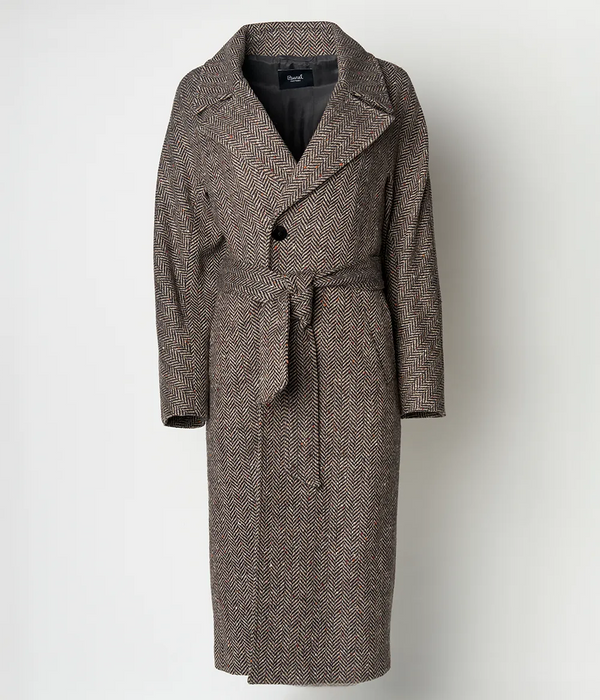 Herringbone Cocoon Overcoat