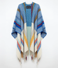 Poncho mit Rautenmuster