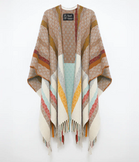 Poncho mit Rautenmuster