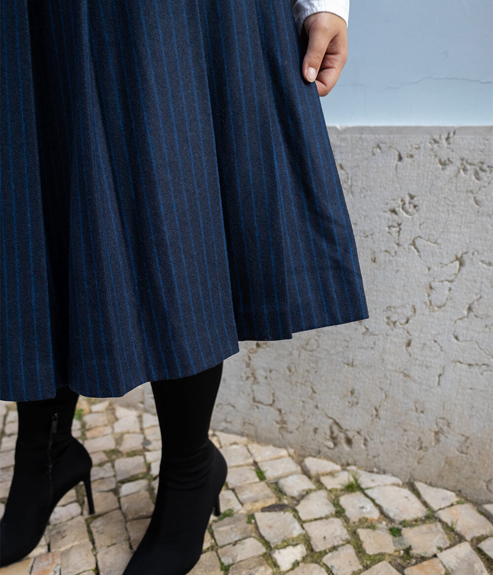 pinstripe-skirt