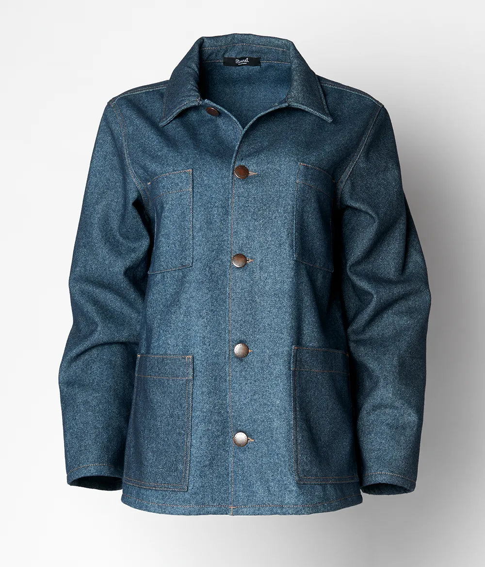 Oversized Wool Denim Overshirt