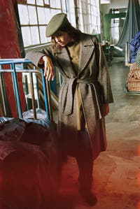 Herringbone Cocoon Overcoat