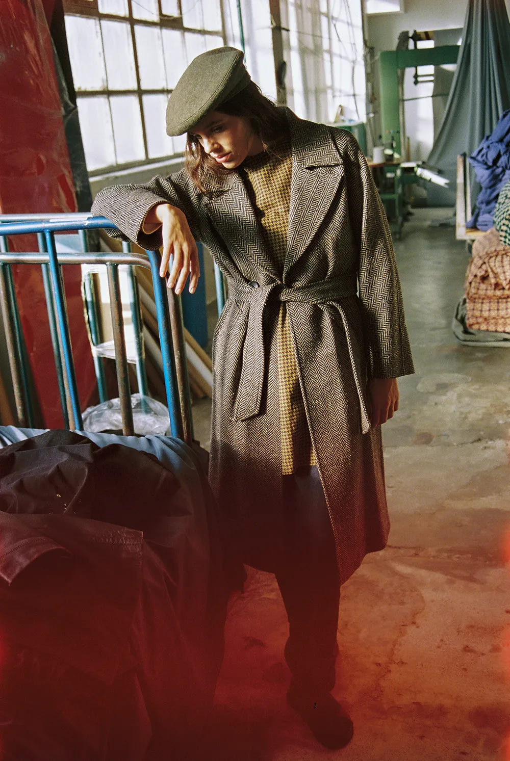 Herringbone Cocoon Overcoat