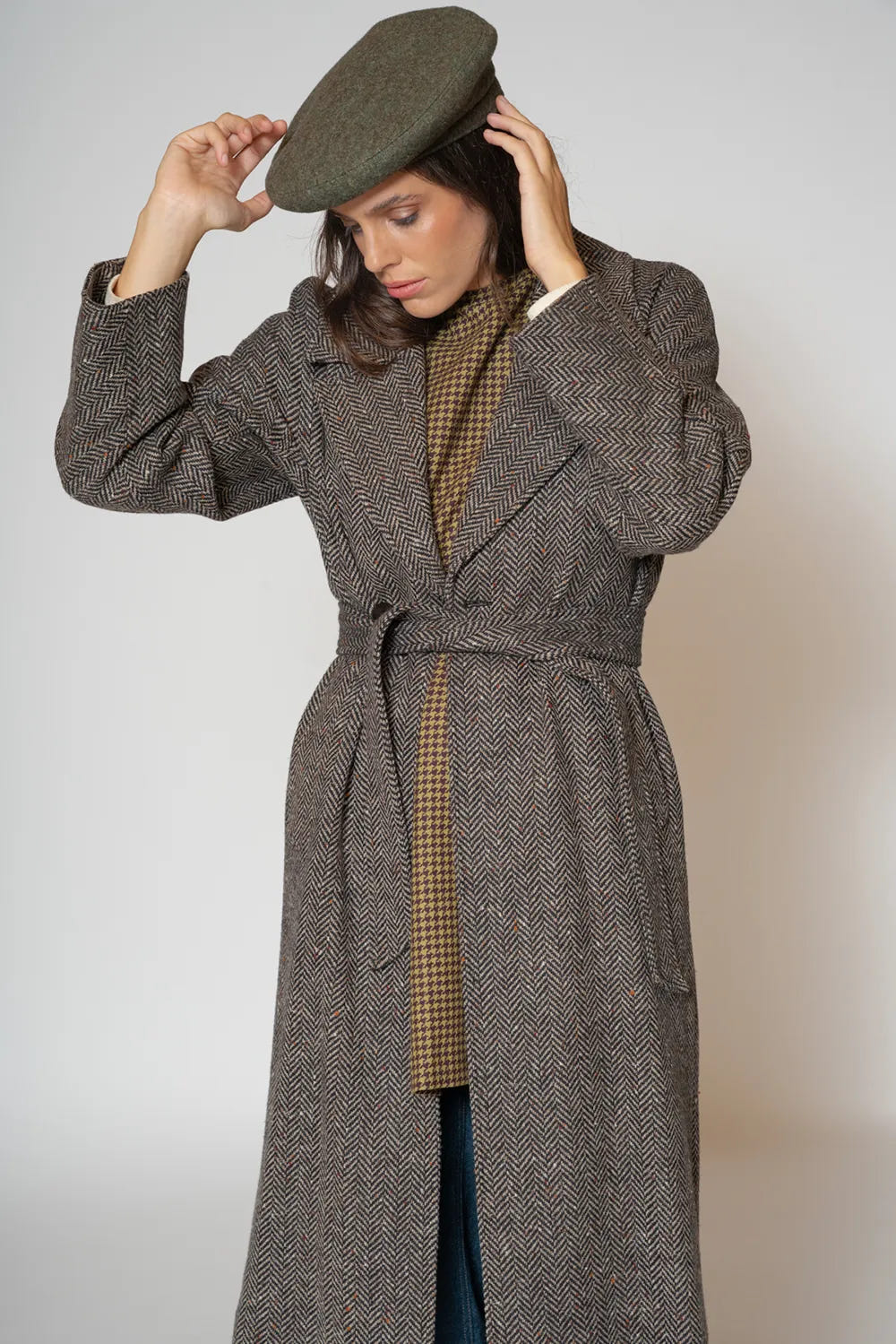 Herringbone Cocoon Overcoat