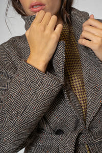 Herringbone Cocoon Overcoat