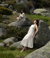 Kleid mit Rippenmuster