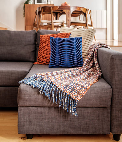 merino-wool-blanket-vintage-pattern-throw-blue-orange-living-room-retro